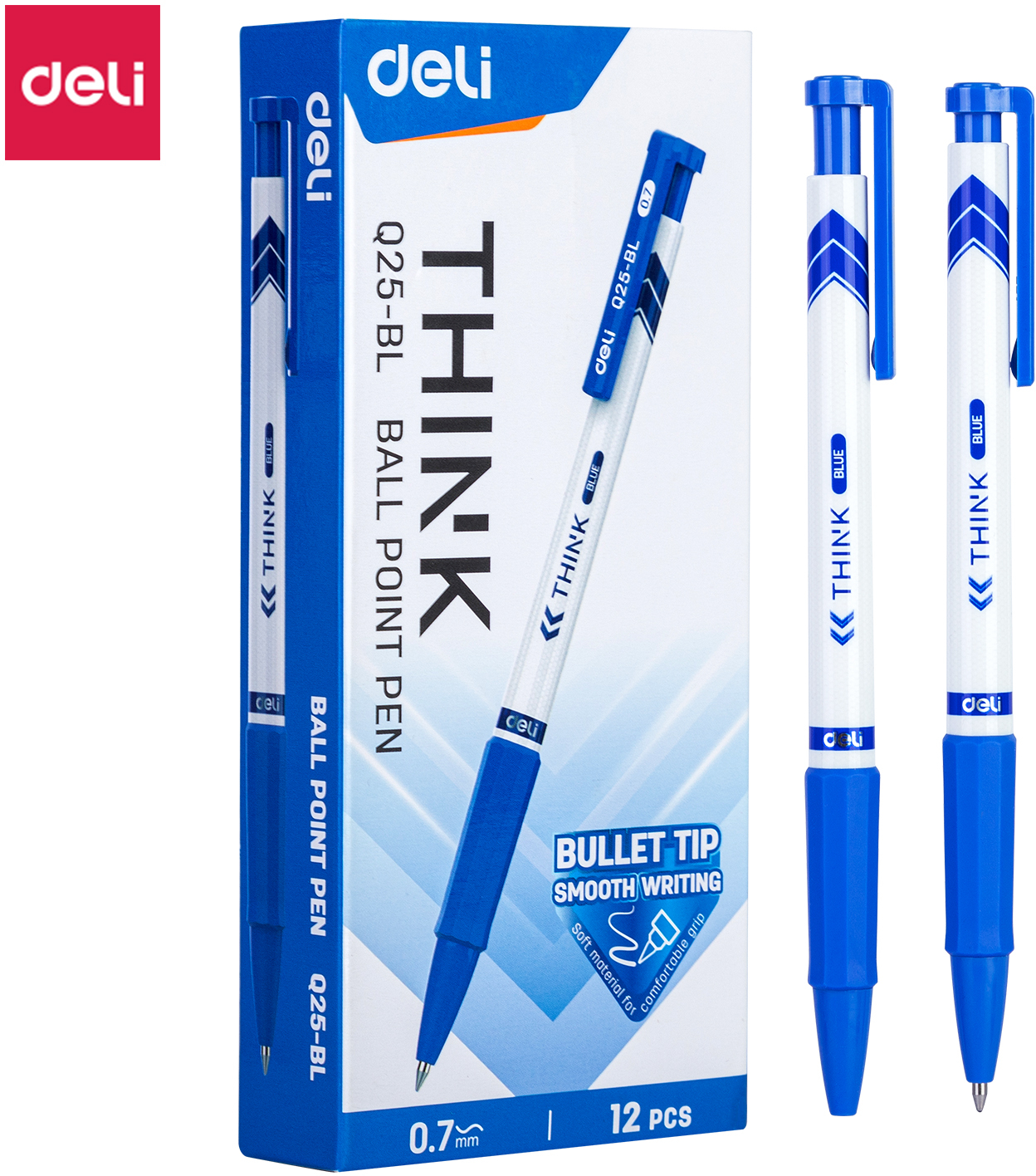 Ball Point Pen Deli 0.7mm Tip Blue · Stationery