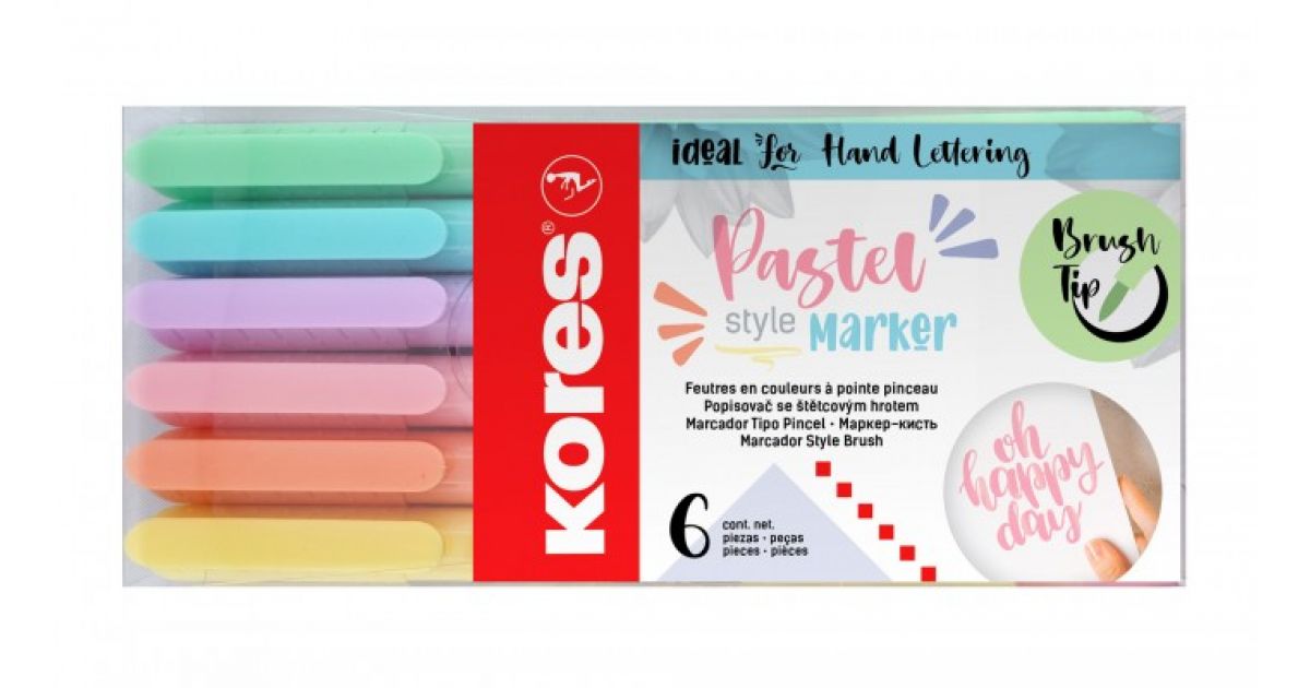 PASTEL STYLE Brush Tip Markers - Kores