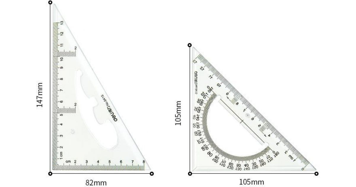 Triangle Ruler Set Deli 15m · Stationery